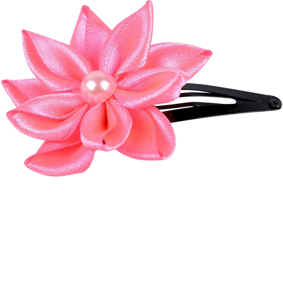 Pink floral online hair clip